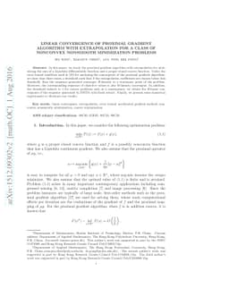 Linear Convergence of Proximal Gradient Algorithm with Extrapolation for
  a Class of Nonconvex Nonsmooth Minimization Problems