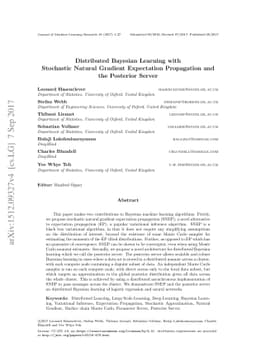 Distributed Bayesian Learning with Stochastic Natural-gradient
  Expectation Propagation and the Posterior Server