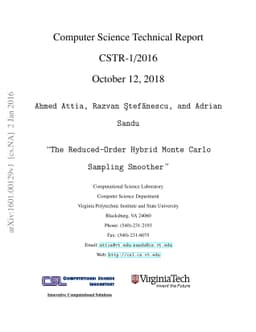 The Reduced-Order Hybrid Monte Carlo Sampling Smoother