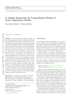 A Unified Framework for Compositional Fitting of Active Appearance
  Models