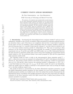 Current status linear regression