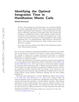 Identifying the Optimal Integration Time in Hamiltonian Monte Carlo