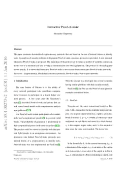 Interactive Proof-of-stake
