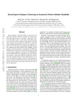 Kernel Sparse Subspace Clustering on Symmetric Positive Definite
  Manifolds