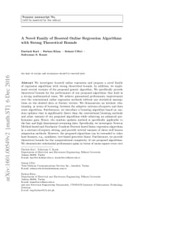 A Novel Family of Boosted Online Regression Algorithms with Strong
  Theoretical Bounds