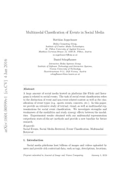 Multimodal Classification of Events in Social Media