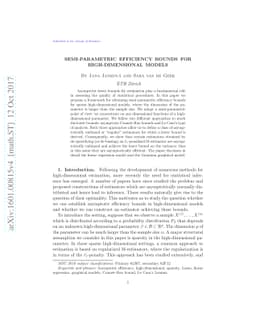 Semi-parametric efficiency bounds for high-dimensional models