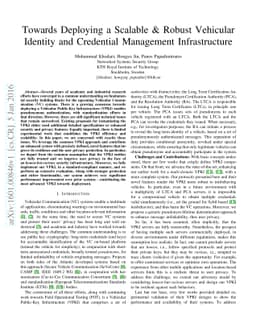 Towards Deploying a Scalable & Robust Vehicular Identity and Credential
  Management Infrastructure