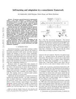 Self-learning and adaptation in a sensorimotor framework