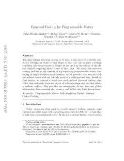 Universal Coating for Programmable Matter
