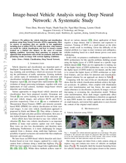 Image-based Vehicle Analysis using Deep Neural Network: A Systematic
  Study