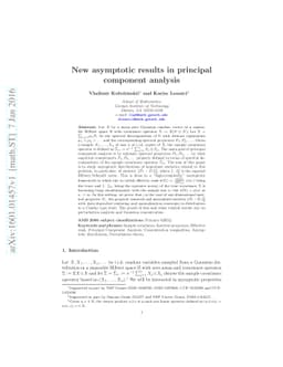 New asymptotic results in principal component analysis