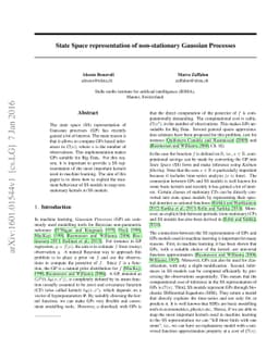 State Space representation of non-stationary Gaussian Processes