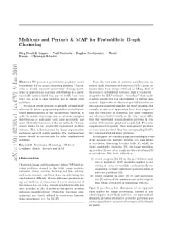Multicuts and Perturb & MAP for Probabilistic Graph Clustering