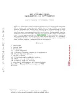 IRLS and Slime Mold: Equivalence and Convergence