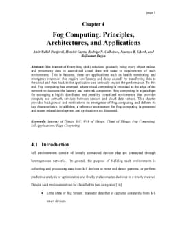 Fog Computing: Principles, Architectures, and Applications