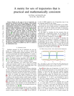 A metric for sets of trajectories that is practical and mathematically
  consistent