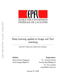 Deep Learning Applied to Image and Text Matching