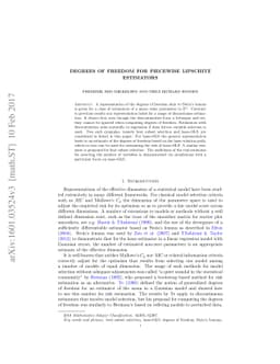 Degrees of Freedom for Piecewise Lipschitz Estimators