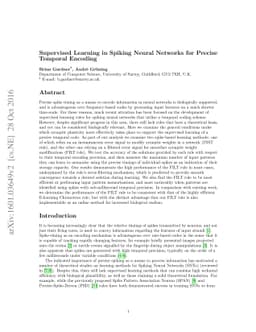 Supervised Learning in Spiking Neural Networks for Precise Temporal
  Encoding