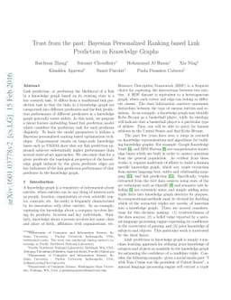 Trust from the past: Bayesian Personalized Ranking based Link Prediction
  in Knowledge Graphs