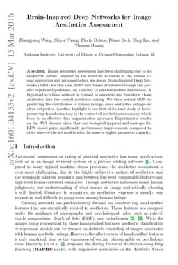 Brain-Inspired Deep Networks for Image Aesthetics Assessment