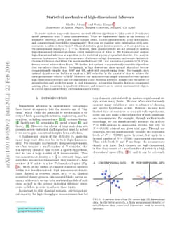 Statistical Mechanics of High-Dimensional Inference