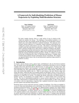 A Framework for Individualizing Predictions of Disease Trajectories by
  Exploiting Multi-Resolution Structure