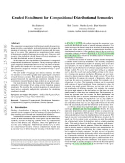 Graded Entailment for Compositional Distributional Semantics