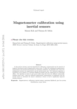 Magnetometer calibration using inertial sensors