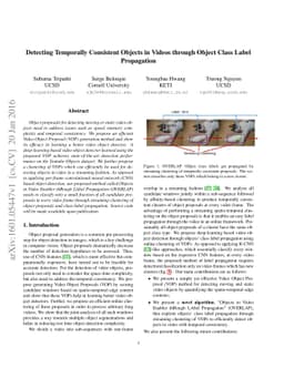 Detecting Temporally Consistent Objects in Videos through Object Class
  Label Propagation