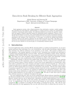 Data-driven Rank Breaking for Efficient Rank Aggregation