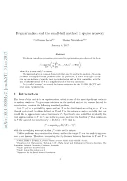 Regularization and the small-ball method I: sparse recovery