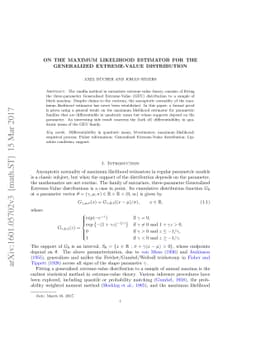 On the maximum likelihood estimator for the Generalized Extreme-Value
  distribution
