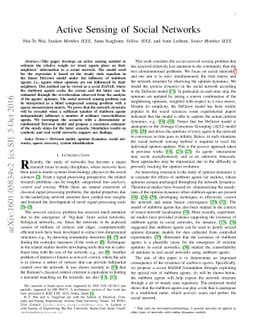 Active Sensing of Social Networks