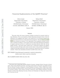 Numerical Implementation of the QuEST Function