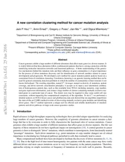 A new correlation clustering method for cancer mutation analysis