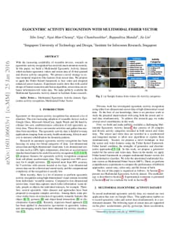 Egocentric Activity Recognition with Multimodal Fisher Vector