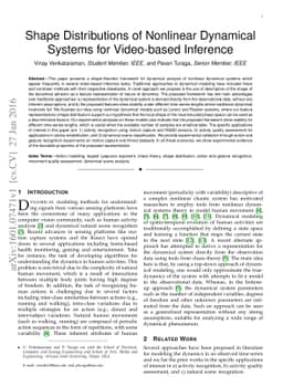 Shape Distributions of Nonlinear Dynamical Systems for Video-based
  Inference
