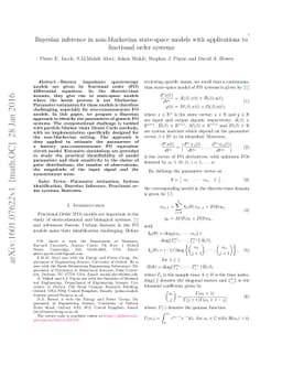Bayesian inference in non-Markovian state-space models with applications
  to fractional order systems