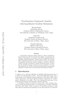 Non-Gaussian Component Analysis with Log-Density Gradient Estimation