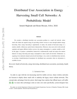 Distributed User Association in Energy Harvesting Small Cell Networks: A
  Probabilistic Model