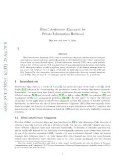 Blind Interference Alignment for Private Information Retrieval