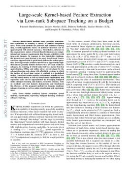 Large-scale Kernel-based Feature Extraction via Budgeted Nonlinear
  Subspace Tracking