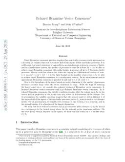 Relaxed Byzantine Vector Consensus