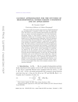 Gaussian approximation for the sup-norm of high-dimensional
  matrix-variate U-statistics and its applications