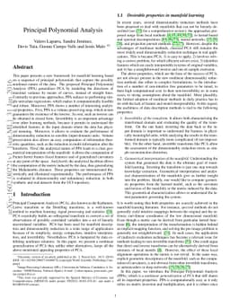 Principal Polynomial Analysis