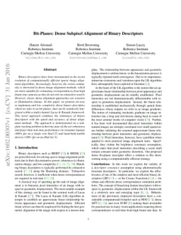 Bit-Planes: Dense Subpixel Alignment of Binary Descriptors