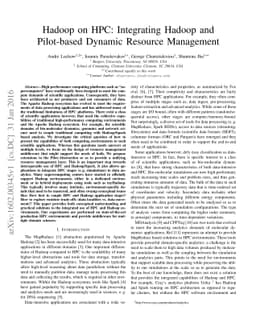 Hadoop on HPC: Integrating Hadoop and Pilot-based Dynamic Resource
  Management