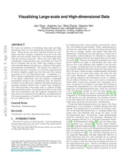 Visualizing Large-scale and High-dimensional Data